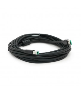 Кабель USB 2.0 VegGieg AM/BM, 5.0m, 1 ферит, Black, Q120