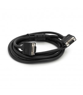 Кабель Merlion VGA 3m, male to male (тато-тато), 1 фериту, чорний, Пакет Q100