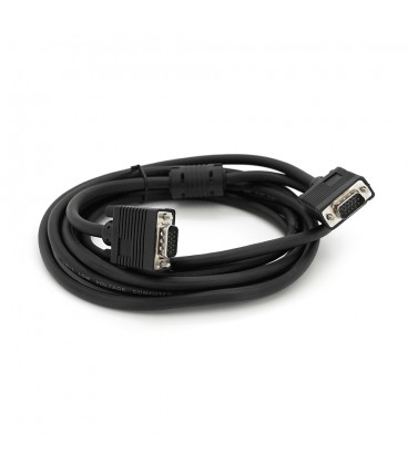 Кабель Merlion VGA 3m, male to male (тато-тато), 1 фериту, чорний, Пакет Q100