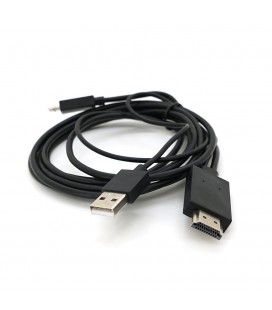 Конвертер MHL microUSB (папа) + USB (папа) &gt, HDMI(папа) 1.8м, Black, 4K/2K, BOX