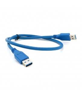 Кабель USB 3.0 AM + AM 0.6м, Blue