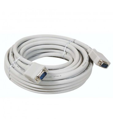 Кабель Merlion VGA 15m, male to male (тато-тато), 2 фериту, White, кульок, Q25