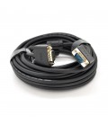 Кабель VEGGIEG VG-5 VGA 3 + 6, 5,0m, male to male (тато-тато), OD-6.5mm, 1 ферит, круглий Black, коннектор Gold, Пакет