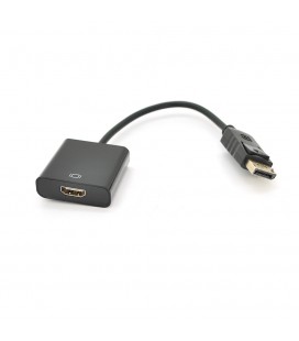 Конвертер Display Port (тато) на HDMI (мама) 30cm, Black, 1080p, Пакет