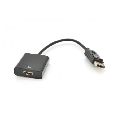 Конвертер Display Port (тато) на HDMI (мама) 30cm, Black, 1080p, Пакет