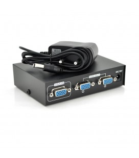 Активний спліттер VGA сигналу KV-FJ2502S 200MHz 2 Port, DC5V/1A