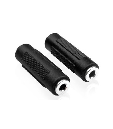 Перехідник Jack 3.5 (мама)/Jack 3.5 (мама), Stereo, пластиковий, Black