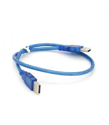 Кабель USB 2.0 RITAR AM / AM, 0.5m, прозорий синій