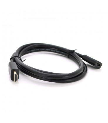 Подовжувач Merlion HDMI (тато) -HDMI (мама) VEGGIEG 1.5m, v2.0, OD-7.0mm, круглий, Black, коннектор Black, (Пакет)