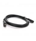 Подовжувач Merlion HDMI (тато) -HDMI (мама) VEGGIEG 1.5m, v2.0, OD-7.0mm, круглий, Black, коннектор Black, (Пакет)