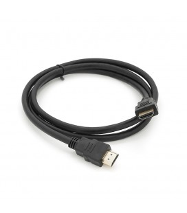 Кабель Merlion HDMI-HDMI HIGH SPEED 1.2m, v1.4, OD-7.5mm, круглий Black, коннектор Black, (Пакет) Q250