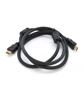Кабель Ritar PL-HD348 HDMI-HDMI Ultra HD 4K,1080P, 1.0m, v1,4, OD-7.3mm, з фільтром, круглий Black, коннектор Gold, Пакет, Q200