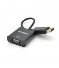 Конвертер VEGGIEG DV-B Display Port (тато) на VGA(мама) 25cm, Black, Пакет