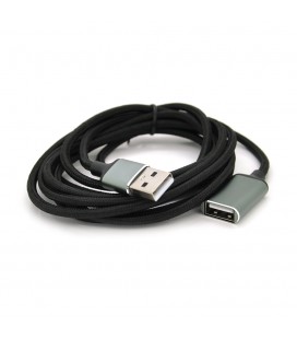 Удлинитель VEGGIEG UF2-2, USB 2.0 AM/AF, 2,0m, Black, Пакет