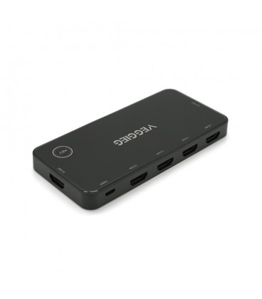HDMI свіч VEGGIEG V-HD05 4k x 2k, 5 x 1 портів, з USB-кабелем і пультом дистанційного керування, Black, Blister
