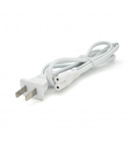 Кабель живлення 1.5m, 0.75mm, PC-184/2 A-C7 2 pin (для побутової техніки американський роз'єм), White, OEM Q500