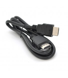 Кабель Merlion HDMI-HDMI HIGH SPEED Premium 1m, v1.4, OD-7.5mm, круглий Black, коннектор Black, (Пакет), Q350