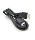 Кабель Merlion HDMI-HDMI HIGH SPEED Premium 1m, v1.4, OD-7.5mm, круглий Black, коннектор Black, (Пакет), Q350