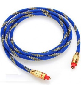 Кабель оптичний цифровий стерео в нейлонової оплетки 1,5m, 250 Мегабіт / с, Blue (Пакет) Q300