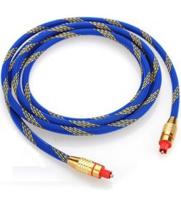 Кабель оптичний цифровий стерео в нейлонової оплетки 1,5m, 250 Мегабіт / с, Blue (Пакет) Q300