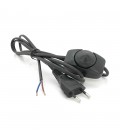 Кабель живлення Schuko з перемикачем, довжина 1.8м, перетин 0.5-0.75mm, із заземленням, під паяння, Black, OEM