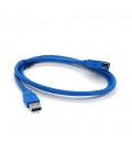 Подовжувач USB 3.0 AM/AF, 1.0m, Blue, Пакет