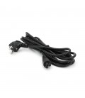 Кабель живлення Schuko PC-186 CEE7 / 17-IEC C5, 3.0M, 0.75mm, для ноутбука, OEM Q15 / 120