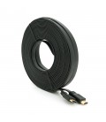 Кабель Merlion HDMI-HDMI 20m, v1.4, плоский Black, (Пакет), Q30