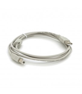 Кабель USB 2.0 AM/BM  1 ferite, пакет, довжина 1,8 м., білий