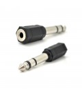 Перехідник Jack 6.3 (тато) / Jack 3.5 (мама) Stereo, Black, пластик, Q100