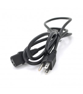 Кабель живлення USA 1.2m, 0.5mm, PC-184/2 B-C13 3 pin із заземленням (американський роз'єм), Black, OEM Q25