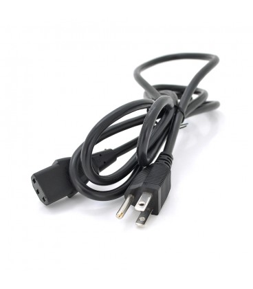 Кабель живлення USA 1.2m, 0.5mm, PC-184/2 B-C13 3 pin із заземленням (американський роз'єм), Black, OEM Q25