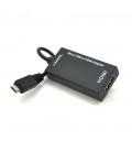 Конвертер MicroUSB (тато) на HDMI(мама) MHL, Black, Пакет