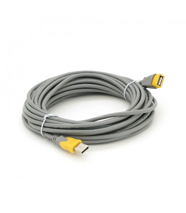 Подовжувач VEGGIEG UF-104, USB 2.0 AM/AF, 10,0m, Grey/Yellow, Пакет