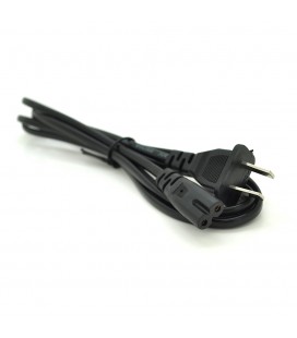 Кабель живлення CN 1.2m, 0.5mm, PC-184/2 A-C7 2 pin (американський роз'єм), Black, OEM Q50