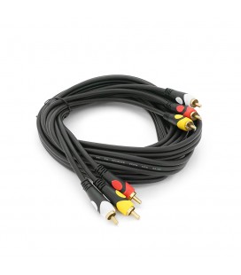 Кабель Audio-Video  3RCA  3RCA, пакет, довжина 3 м., Q100