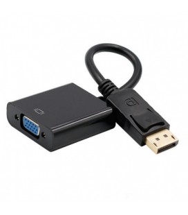 Конвертер Display Port (тато) на VGA (мама) 30cm, Black, 4K / 2K, Пакет