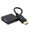 Конвертер Display Port (тато) на VGA (мама) 30cm, Black, 4K / 2K, Пакет