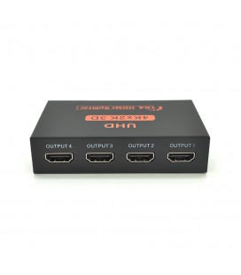 Активный HDMI сплитер 1&gt,4 порта, 4K, 2K, 3D, 1080Р, 1,4 версия, DC5V/2A, Box