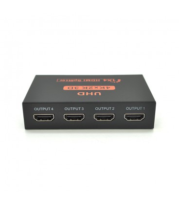 Активний HDMI сплитер 1  4 порта, 1080р, 1,4 версія, DC5V/2A, Box
