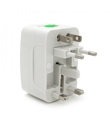 Перехідник на американка\євророзетка Z4 3 in 1, BOX