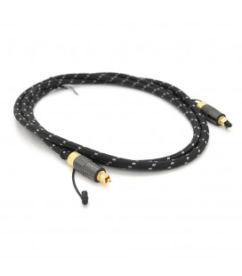 Кабель VEGGIEG TS07-1.5 оптический цифровой стерео в нейлоновой оплетке 1,5m, 250 Мегабит/с, Black, Пакет