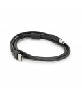 Кабель USB 2.0 AM/BM, 1.8m, 1 ферит, чорний, Пакет Q250