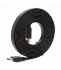 Кабель Merlion HDMI-HDMI 5.0m, v1.4, плоский Black, (Пакет), Q100