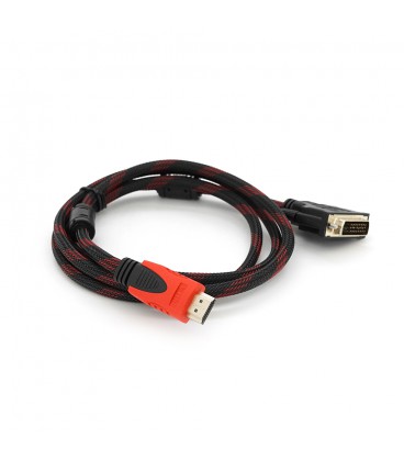Кабель HDMI (тато) -DVI (тато) 1,5 метра 2 фериту обплетення круглий Пакет, Q150
