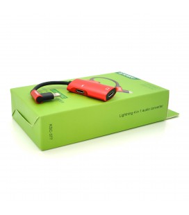 Аудиоконвертор iKAKU KSC-377 MAIQI 4 in 1 audio converter Lightning, Red, Box