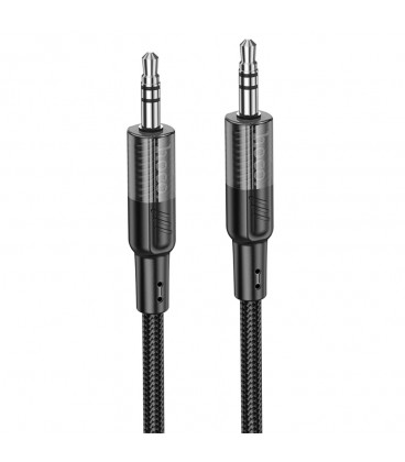 Кабель HOCO UPA27 DC3.5 тато-тато 1.2м, круглий в обплетенні, Black, Box