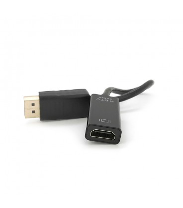 Конвертер Display Port (тато) на HDMI(мама) 30cm, Black, 4K/2K, Пакет