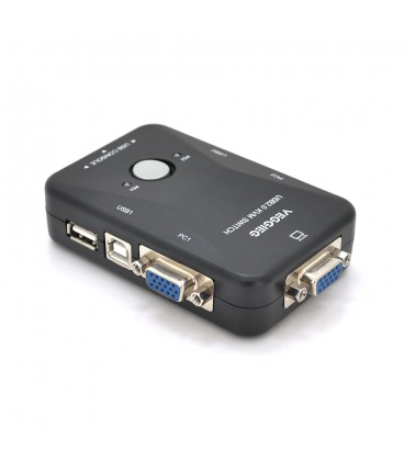 2-портовий KVM свіч VEGGIEG K201, перемикач USB, Grey, Blister-Box