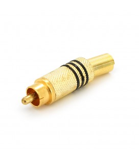 Роз'єм RCA з пружиною (під болт) латунь, 100шт в упаковці, ціна за штуку, Black